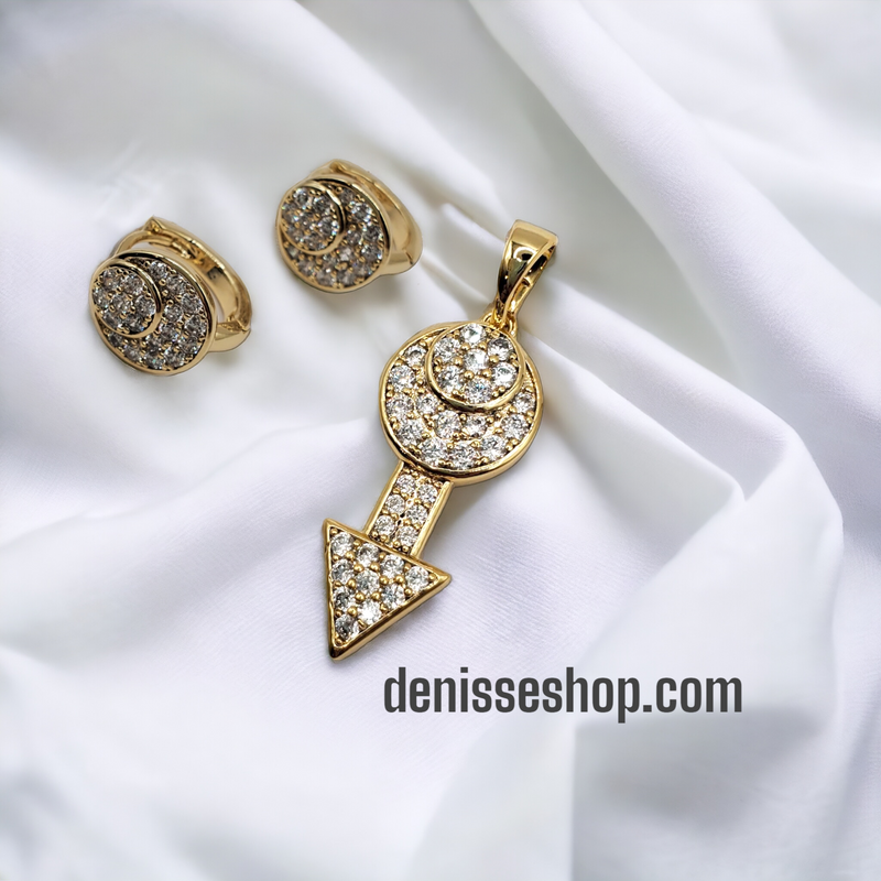 Fashion Pendant and Earrings Set P142