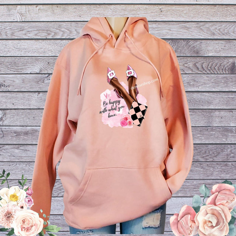 DENISSE BOUTIQUE HOODIE SWEATSHIRT "BE HAPPY" SH033