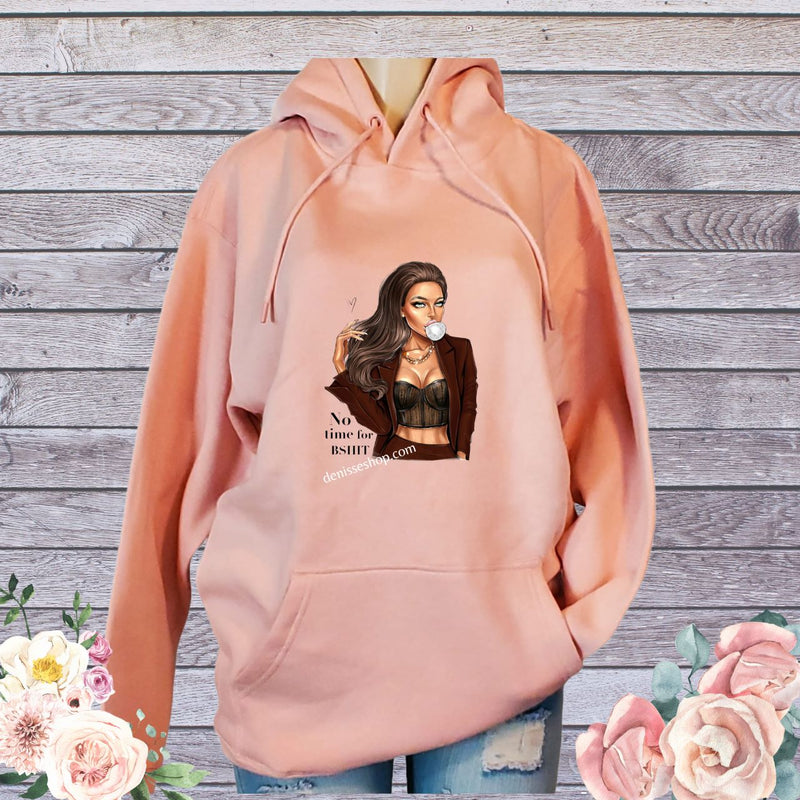 DENISSE BOUTIQUE HOODIE SWEATSHIRT NO TIME FOR BSHIT SH012