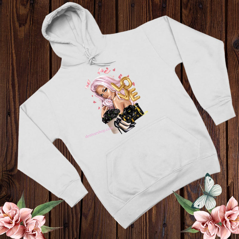 DENISSE BOUTIQUE HOODIE SWEATSHIRT "ADDICTED TO ROSES" SH029