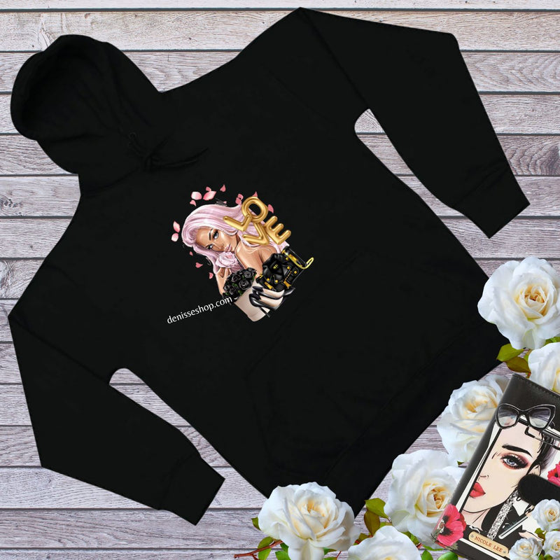 DENISSE BOUTIQUE HOODIE SWEATSHIRT "ADDICTED TO ROSES" SH029