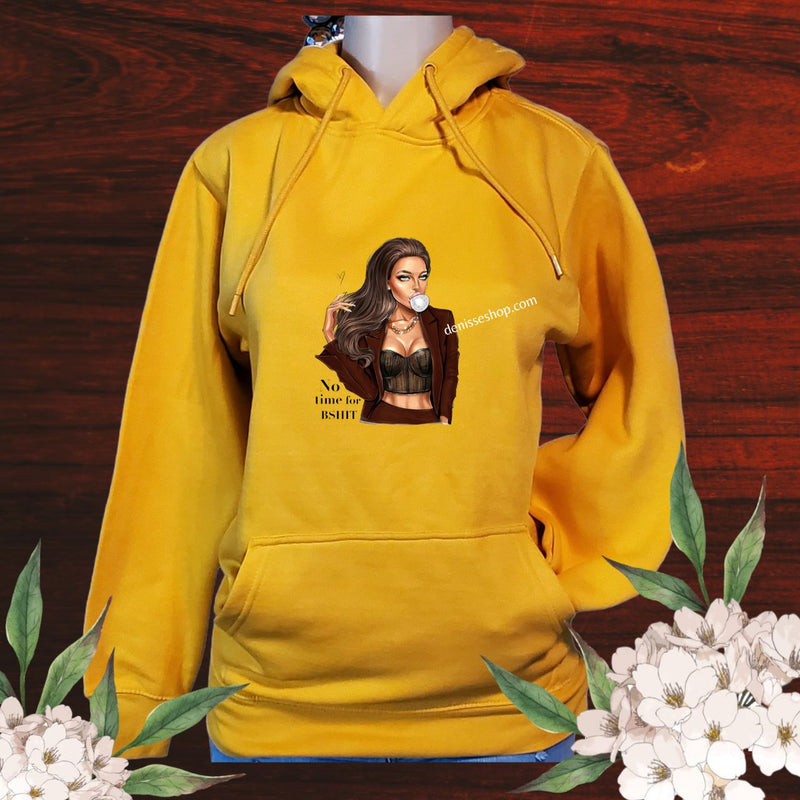 DENISSE BOUTIQUE HOODIE SWEATSHIRT NO TIME FOR BSHIT SH012