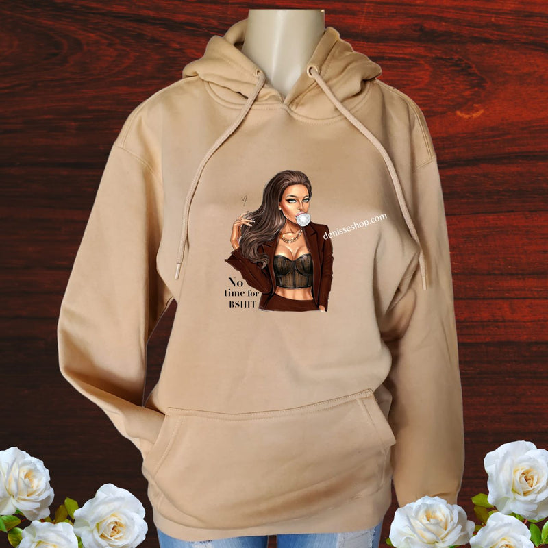 DENISSE BOUTIQUE HOODIE SWEATSHIRT NO TIME FOR BSHIT SH012