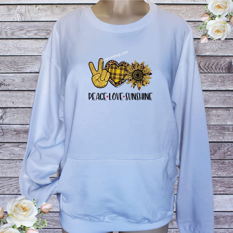 DENISSE BOUTIQUE SWEATSHIRT PEACE • LOVE • SUNSHINE SN018