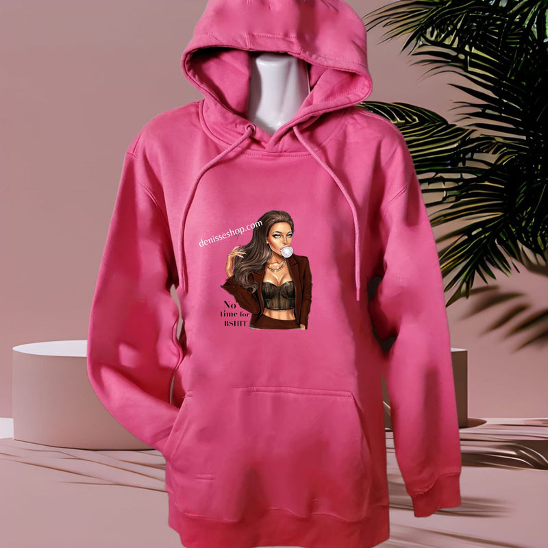 DENISSE BOUTIQUE HOODIE SWEATSHIRT NO TIME FOR BSHIT SH012