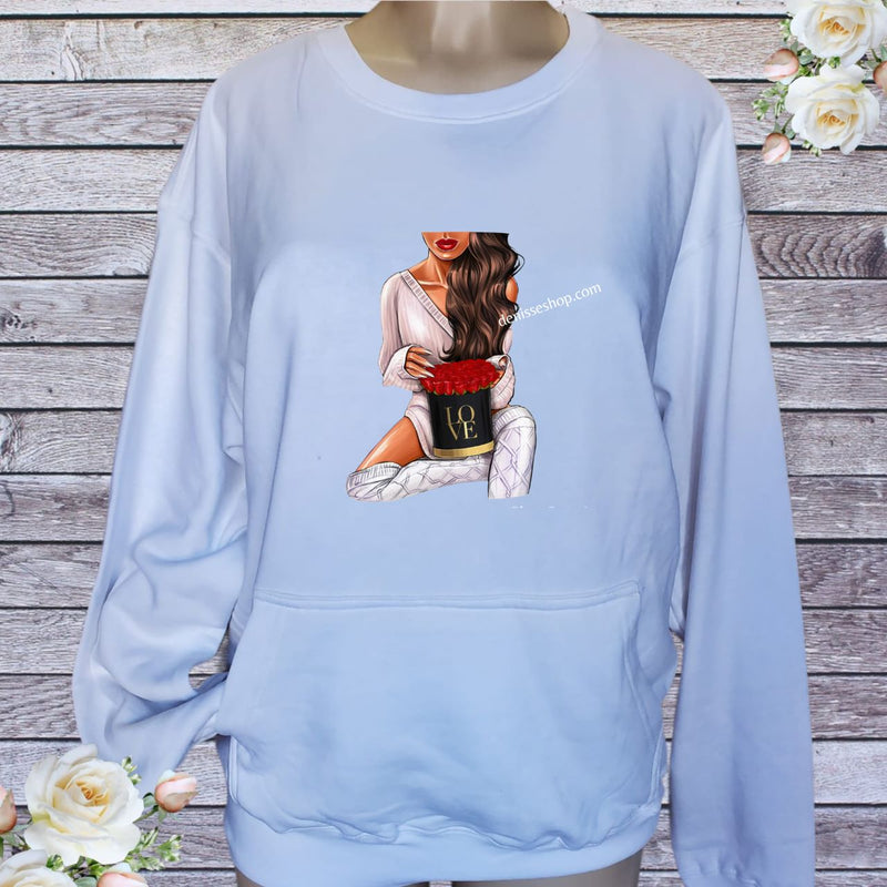 DENISSE BOUTIQUE SWEATSHIRT " LOVE FOR ROSES " SN014