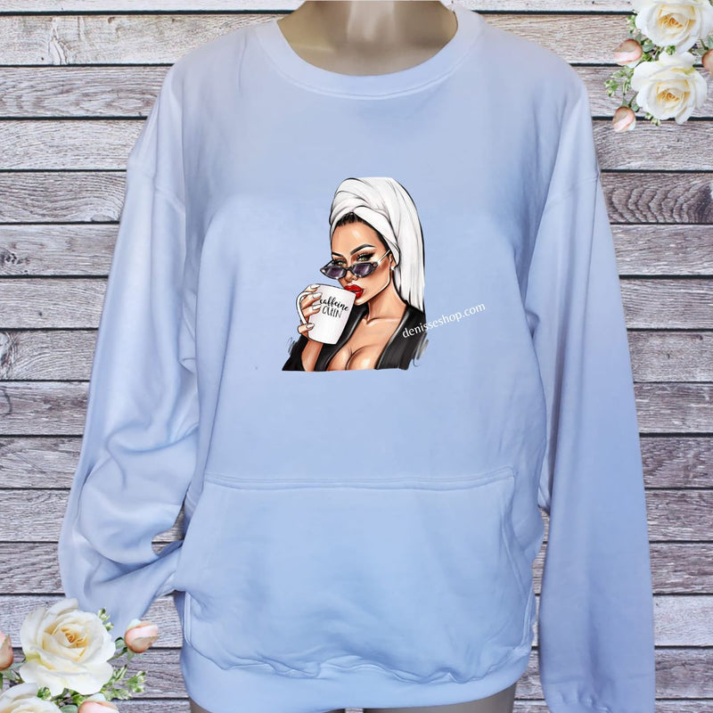 DENISSE BOUTIQUE SWEATSHIRT CAFFEINE QUEEN SN010