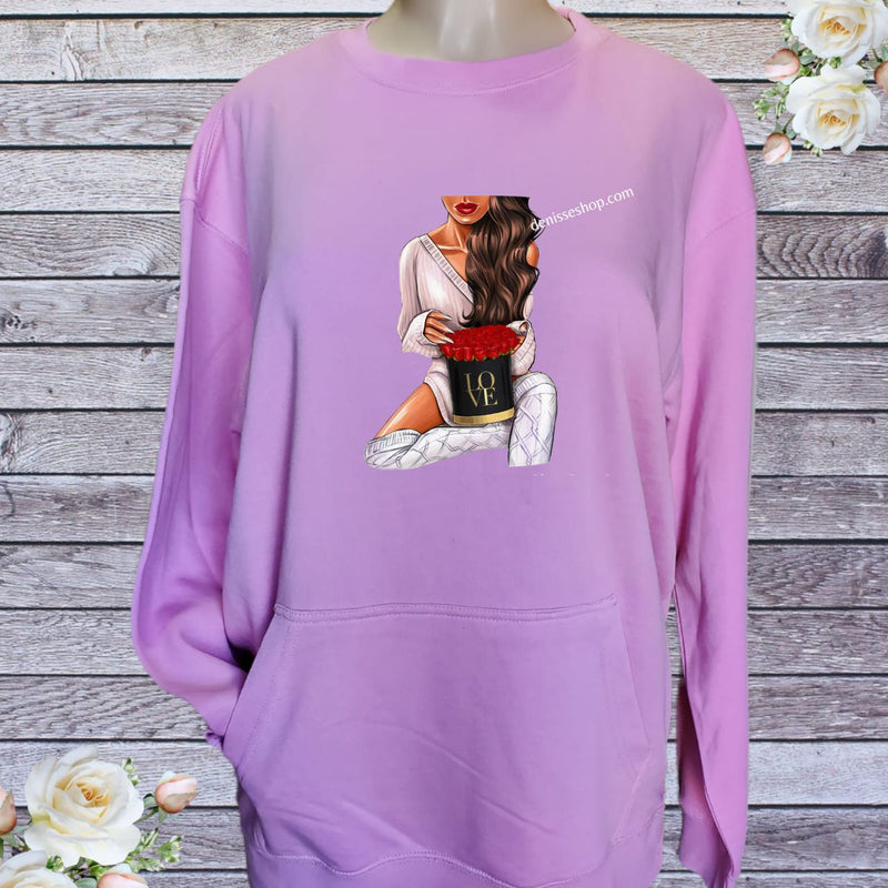 DENISSE BOUTIQUE SWEATSHIRT " LOVE FOR ROSES " SN014