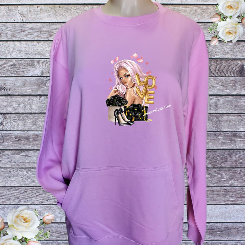 DENISSE BOUTIQUE SWEATSHIRT ADDICTED TO ROSES SN029