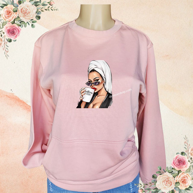 DENISSE BOUTIQUE SWEATSHIRT CAFFEINE QUEEN SN010