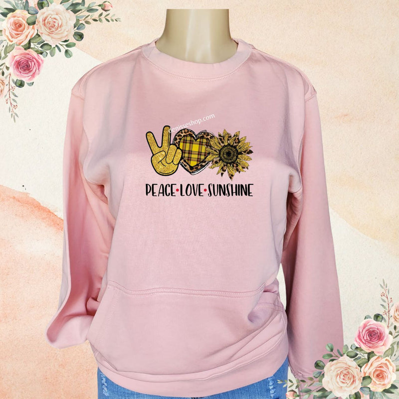 DENISSE BOUTIQUE SWEATSHIRT PEACE • LOVE • SUNSHINE SN018