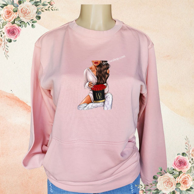 DENISSE BOUTIQUE SWEATSHIRT " LOVE FOR ROSES " SN014