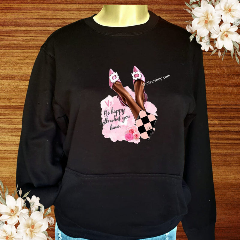 DENISSE BOUTIQUE SWEATSHIRT "BE HAPPY" SN033