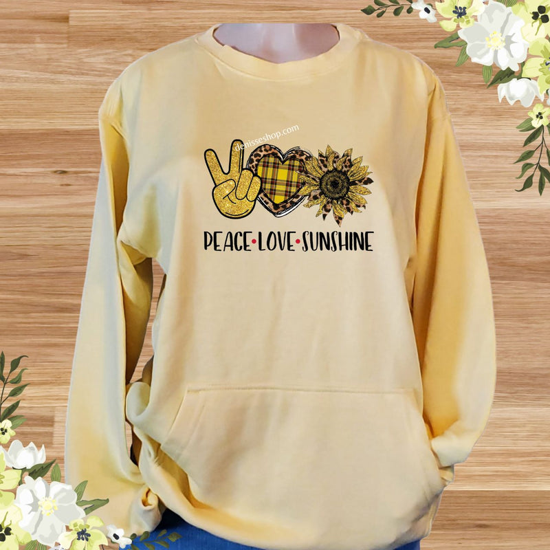 DENISSE BOUTIQUE SWEATSHIRT PEACE • LOVE • SUNSHINE SN018