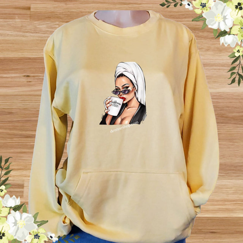 DENISSE BOUTIQUE SWEATSHIRT CAFFEINE QUEEN SN010