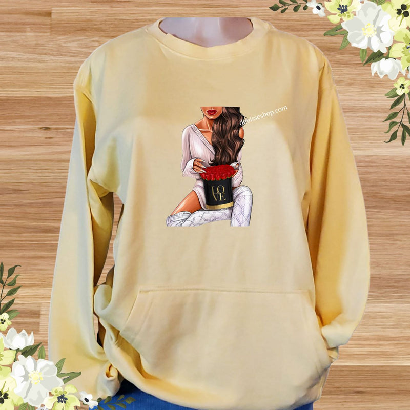 DENISSE BOUTIQUE SWEATSHIRT " LOVE FOR ROSES " SN014