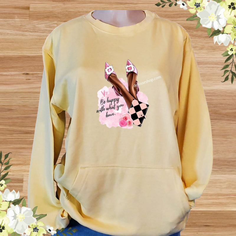 DENISSE BOUTIQUE SWEATSHIRT "BE HAPPY" SN033