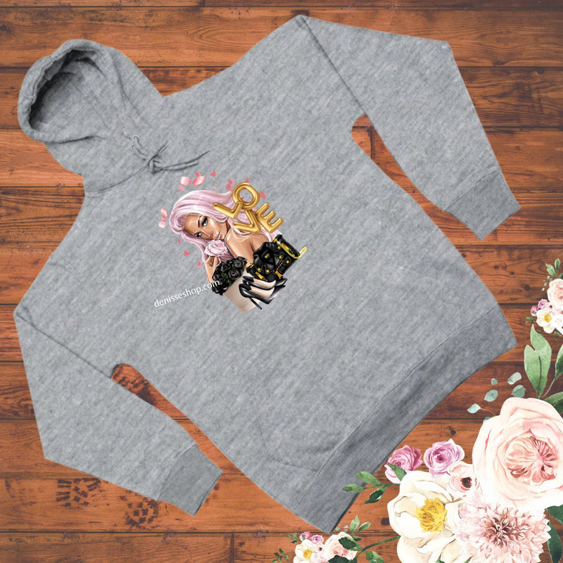 DENISSE BOUTIQUE HOODIE SWEATSHIRT "ADDICTED TO ROSES" SH029