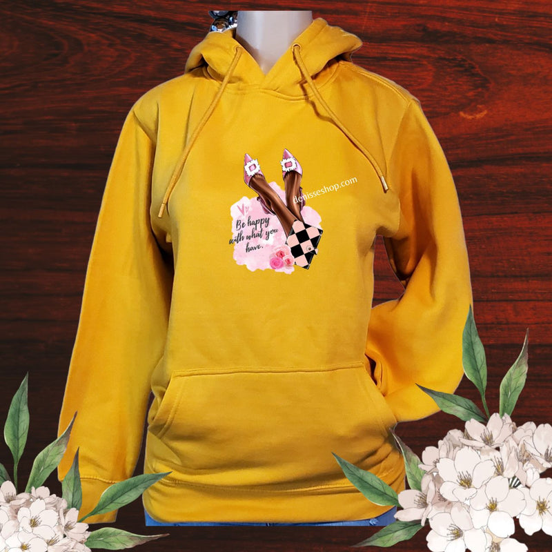 DENISSE BOUTIQUE HOODIE SWEATSHIRT "BE HAPPY" SH033