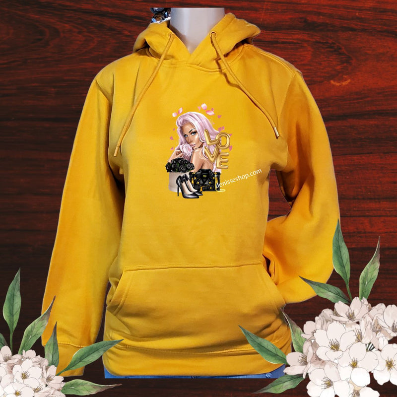 DENISSE BOUTIQUE HOODIE SWEATSHIRT "ADDICTED TO ROSES" SH029