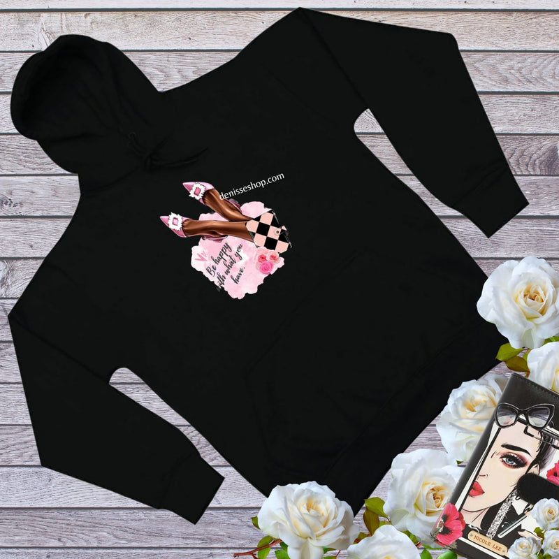 DENISSE BOUTIQUE HOODIE SWEATSHIRT "BE HAPPY" SH033