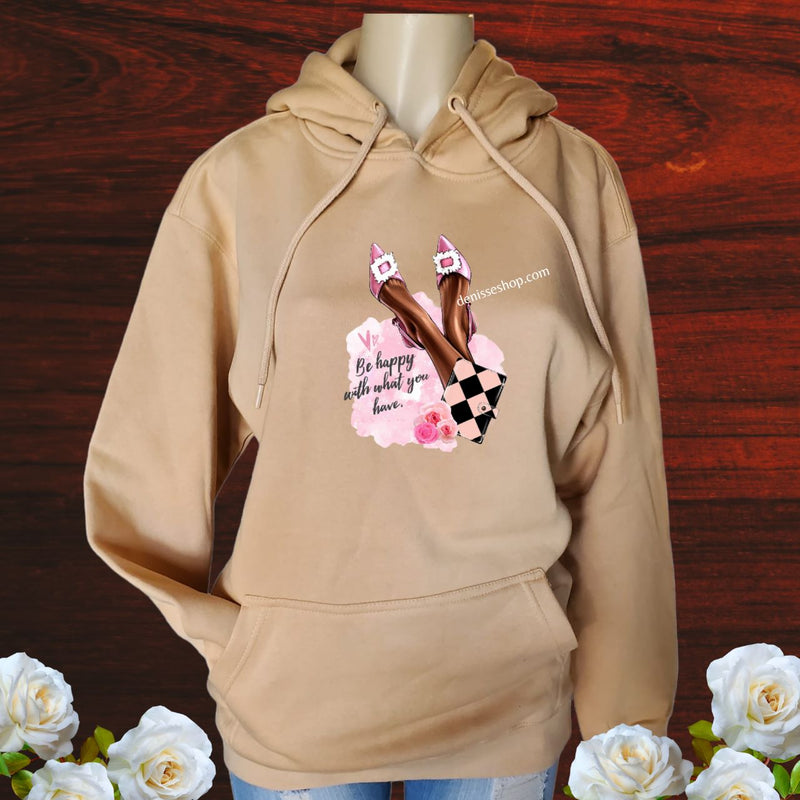 DENISSE BOUTIQUE HOODIE SWEATSHIRT "BE HAPPY" SH033