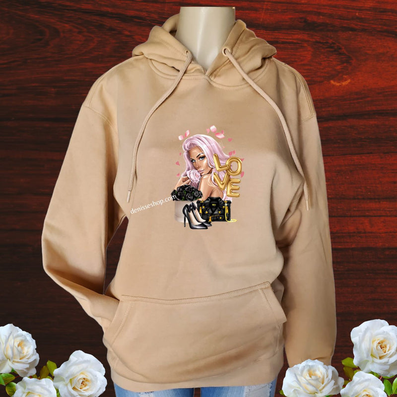 DENISSE BOUTIQUE HOODIE SWEATSHIRT "ADDICTED TO ROSES" SH029