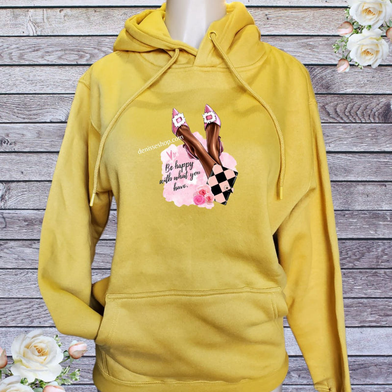 DENISSE BOUTIQUE HOODIE SWEATSHIRT "BE HAPPY" SH033