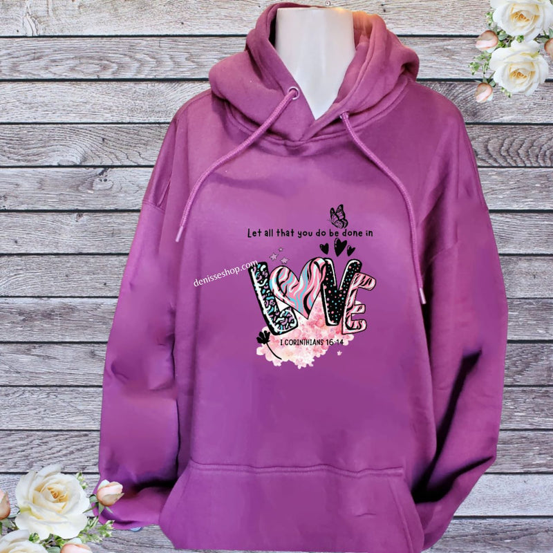 DENISSE BOUTIQUE HOODIE SWEATSHIRT "LET ALL THAT" SH031