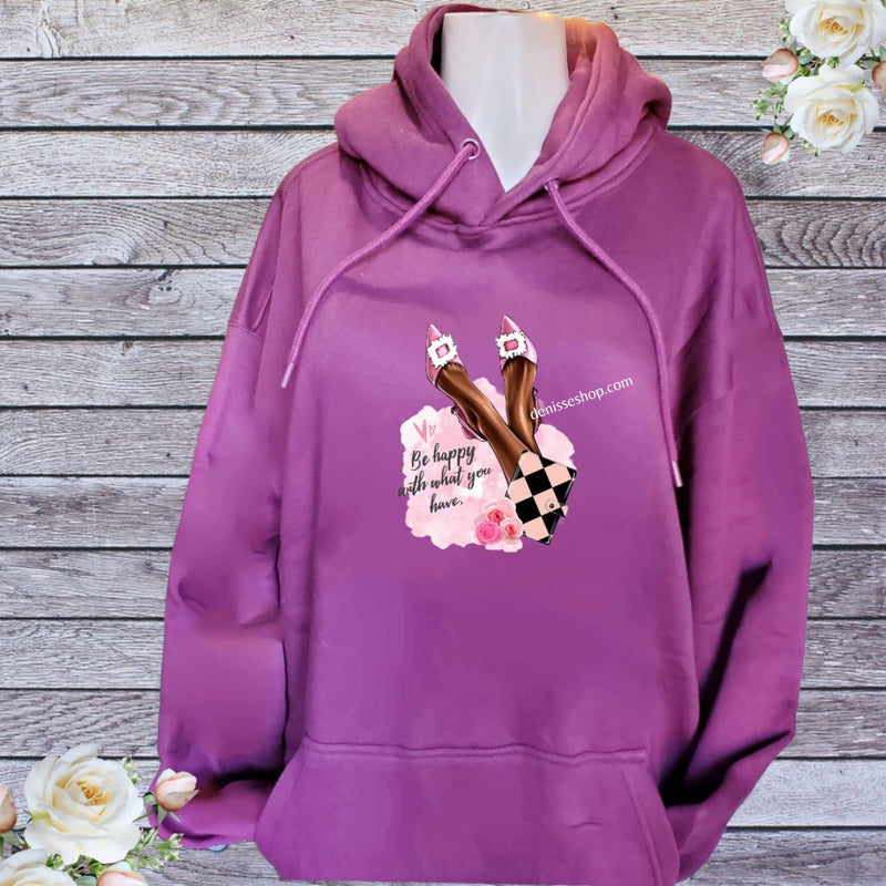 DENISSE BOUTIQUE HOODIE SWEATSHIRT "BE HAPPY" SH033