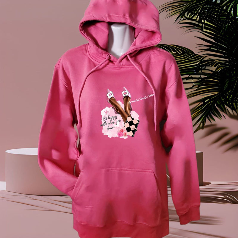 DENISSE BOUTIQUE HOODIE SWEATSHIRT "BE HAPPY" SH033