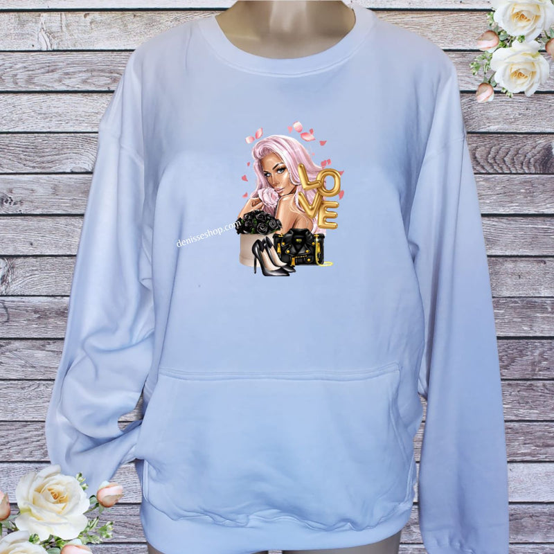 DENISSE BOUTIQUE SWEATSHIRT ADDICTED TO ROSES SN029