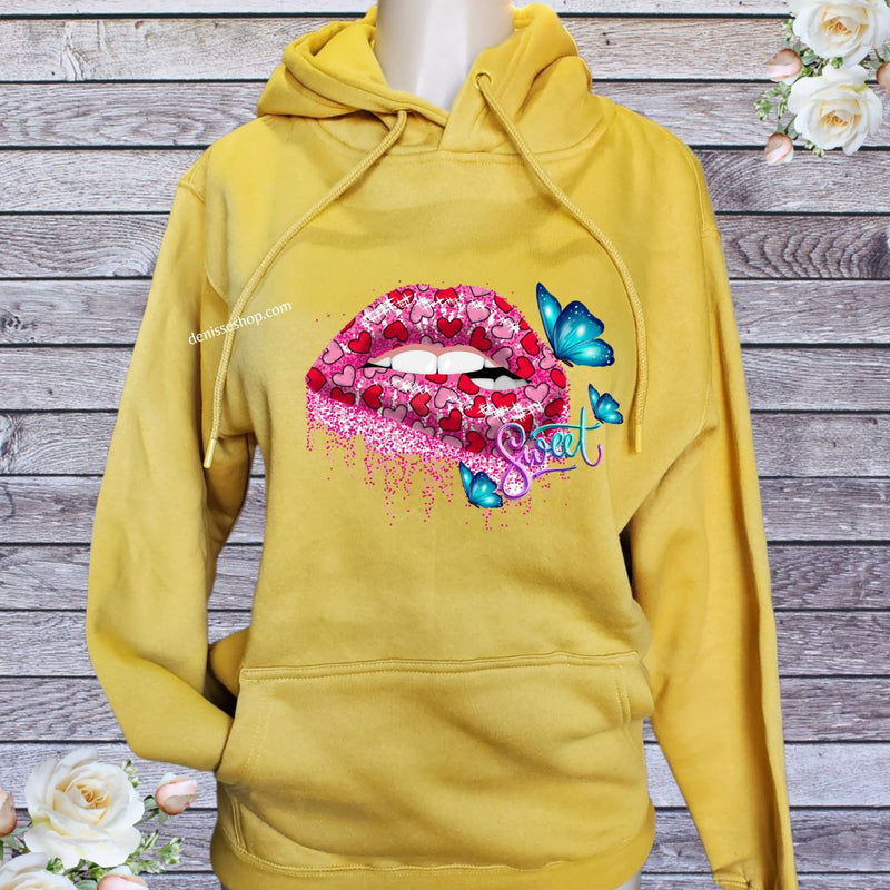 DENISSE BOUTIQUE HOODIE SWEATSHIRT SWEET LIPS SH044