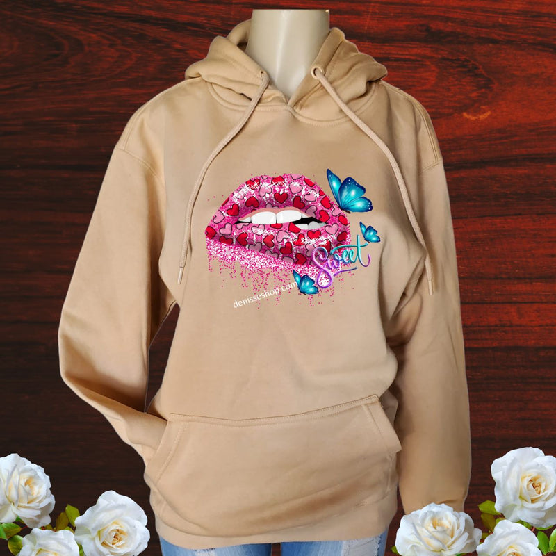 DENISSE BOUTIQUE HOODIE SWEATSHIRT SWEET LIPS SH044