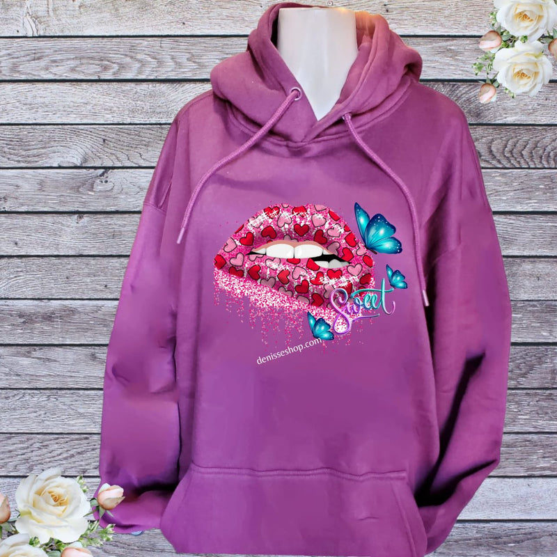 DENISSE BOUTIQUE HOODIE SWEATSHIRT SWEET LIPS SH044