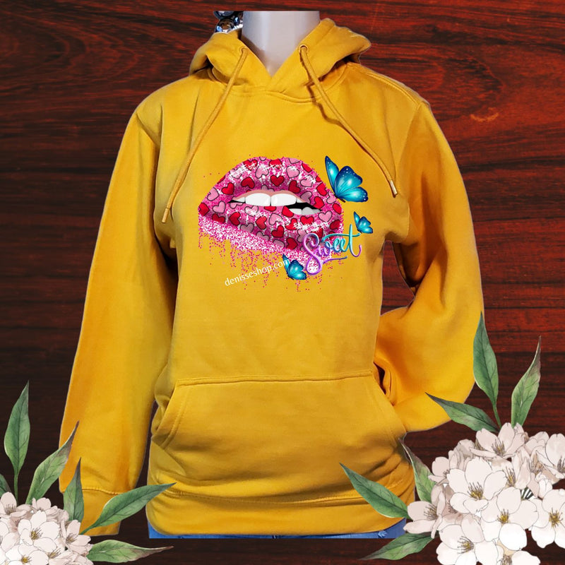 DENISSE BOUTIQUE HOODIE SWEATSHIRT SWEET LIPS SH044