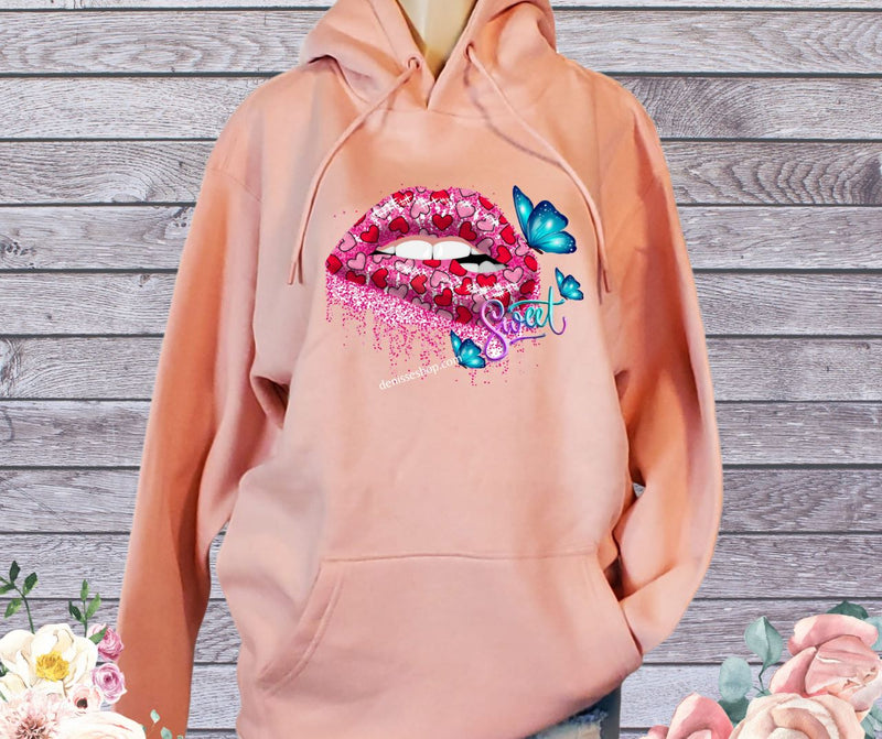 DENISSE BOUTIQUE HOODIE SWEATSHIRT SWEET LIPS SH044