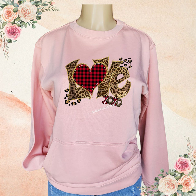 DENISSE BOUTIQUE SWEATSHIRT ANIMAL PRINT LOVE SN040