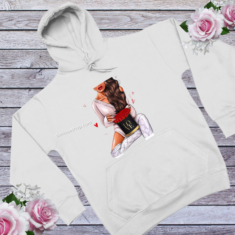 DENISSE BOUTIQUE HOODIE SWEATSHIRT LOVE FOR ROSES SH014