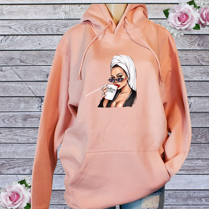 DENISSE BOUTIQUE HOODIE SWEATSHIRT CAFFEINE QUEEN SH010