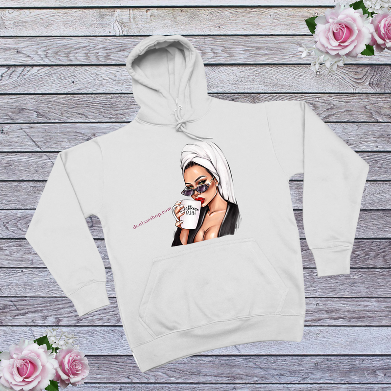 DENISSE BOUTIQUE HOODIE SWEATSHIRT CAFFEINE QUEEN SH010