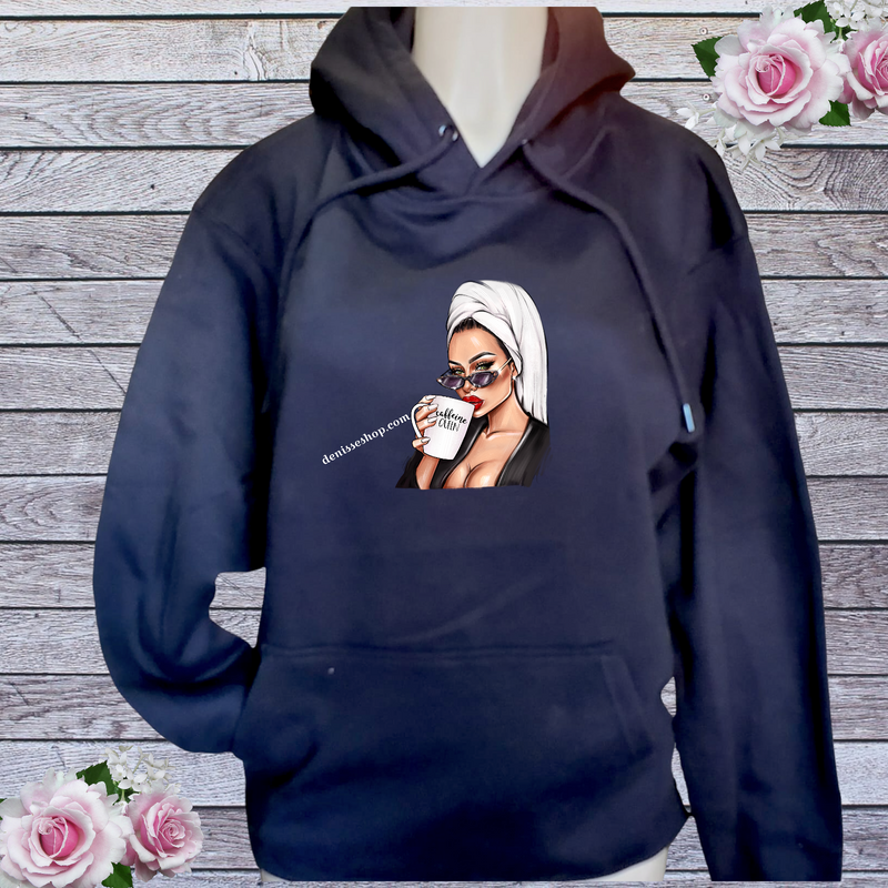 DENISSE BOUTIQUE HOODIE SWEATSHIRT CAFFEINE QUEEN SH010