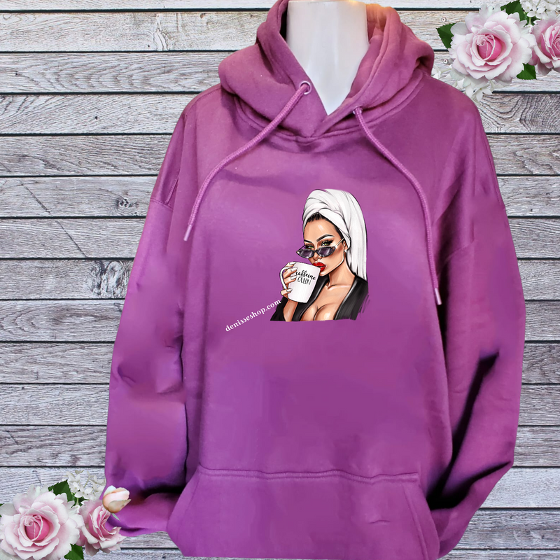 DENISSE BOUTIQUE HOODIE SWEATSHIRT CAFFEINE QUEEN SH010